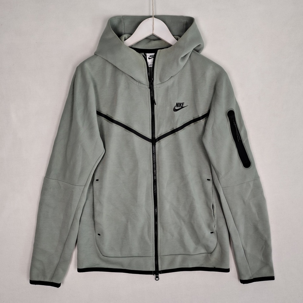 Nike Tech Fleece Full Zip Hoodie Sage Green CU4489-030 Mens Small